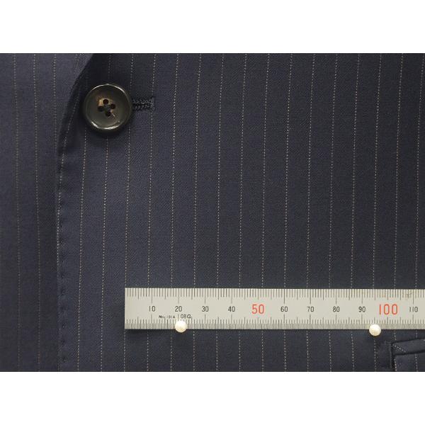 秋冬物　[ロロピアーナ]　Super150s生地 AUSTRALIS使用　紺/ストライプ　[AB体][BB体]　ベーシック２釦スーツ　メンズ　LOR-N02 AB体 BB体