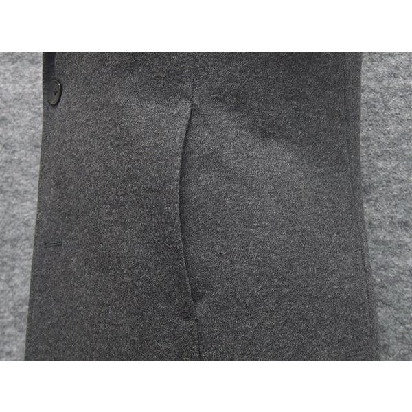 シングルチェスターコート ウールニット素材 グレー メンズ ビジネス