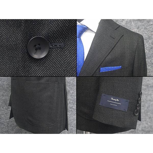 伊[MARZOTTO]クラシコテーパードスーツ 2タック スタイリッシュ 濃灰