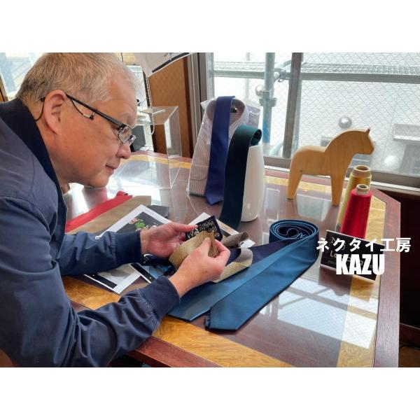 究極の西陣織 オールシルクネクタイ ゴールド系/マイクロチェック 抜群