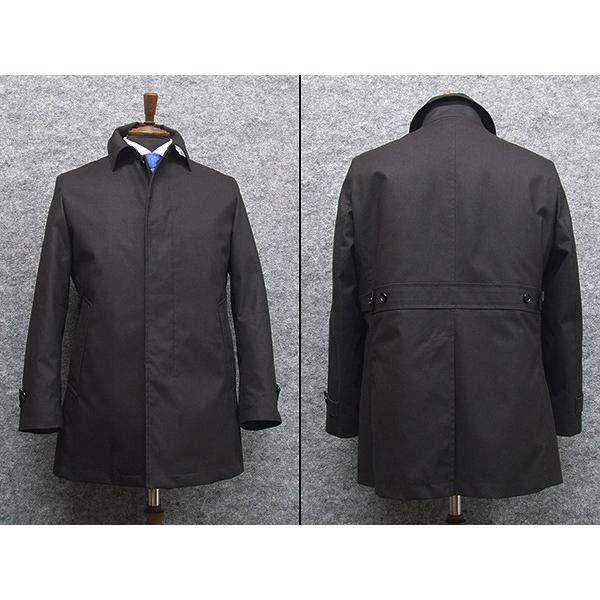 ビジネスコート　スエードタッチ素材　墨黒/無地調　ベーシック４釦コート　[BB体][E体]　秋冬物　メンズ　NS17605 ビジネスコート スエードタッチ素材 墨黒/無地調 ベーシック4釦コート