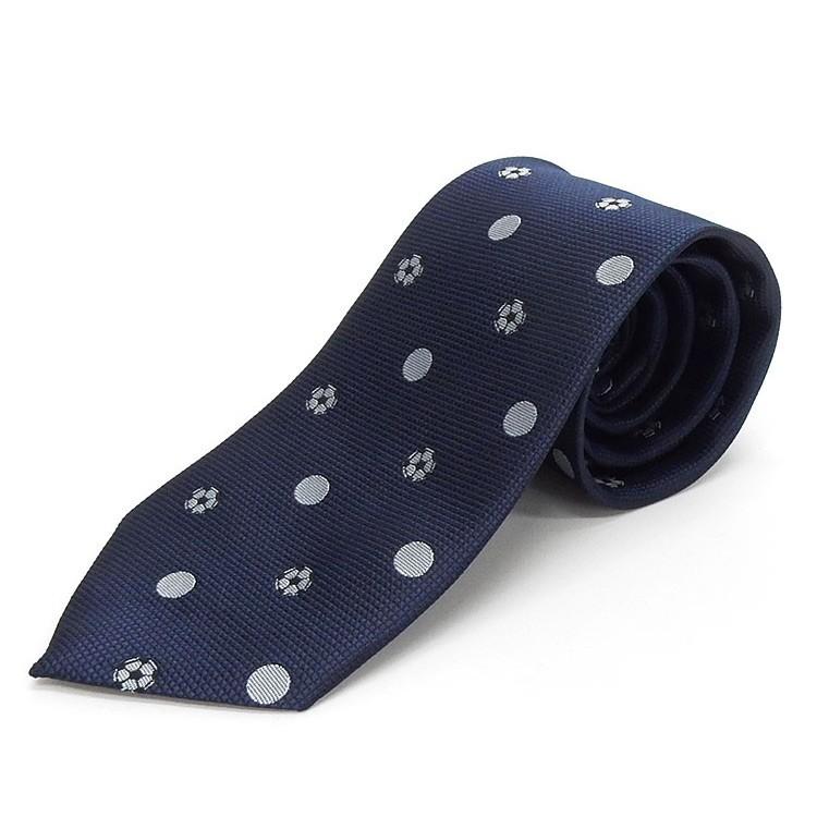 スポーツ応援タイ サッカー 勝ち色 紺 銀 コインドット 日本製ネクタイ 甲州織 洗濯機ok メール便ok Nsp51 Kc 並行輸入品