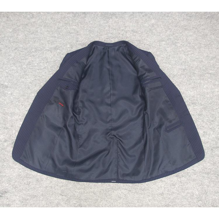 秋冬物 スタイリッシュ2釦スーツ 紺/ストライプ メンズスーツ Y4 OK24