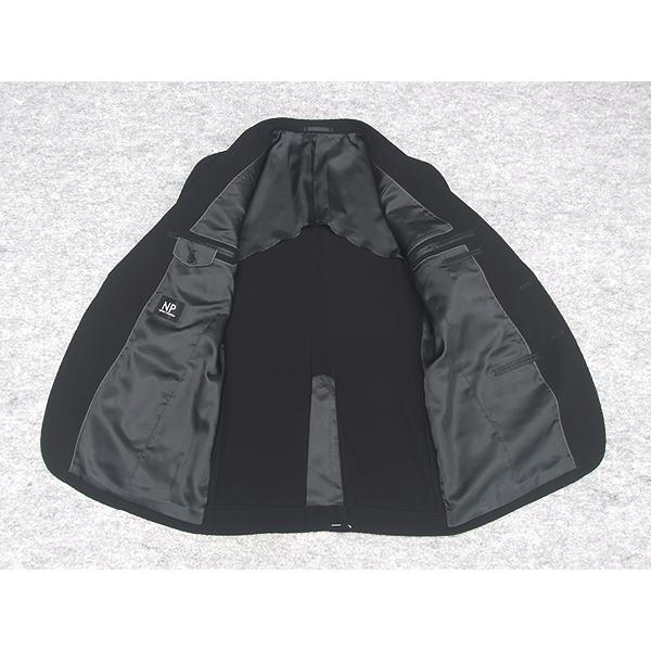 通年物　シングル２釦フォーマルスーツ　[Y体][A体][AB体][BB体]ノータック　超黒　P100-2101 通年物 シングル2釦フォーマルスーツ [Y体][A体][AB体][BB体