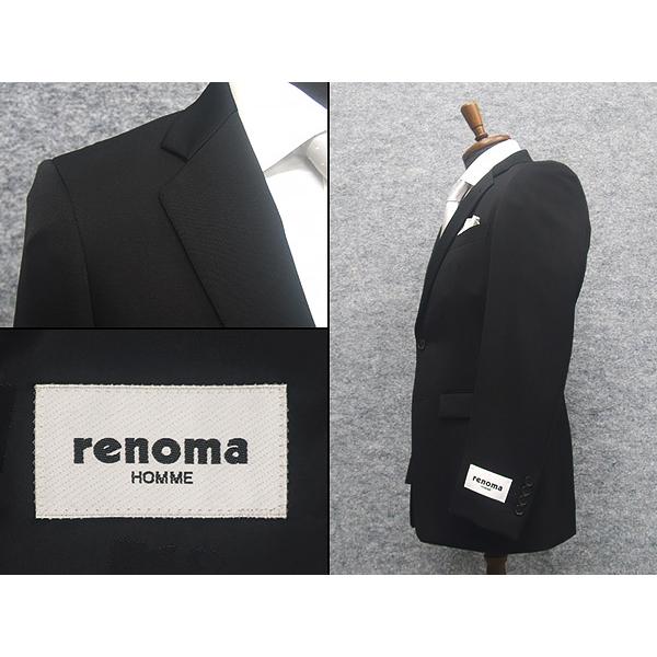 [renoma] レノマHOMME　礼服　通年物　超黒　シングル　スタイリッシュ２釦フォーマルスーツ　[Y体][A体][AB体][BB体]　RE21の画像
