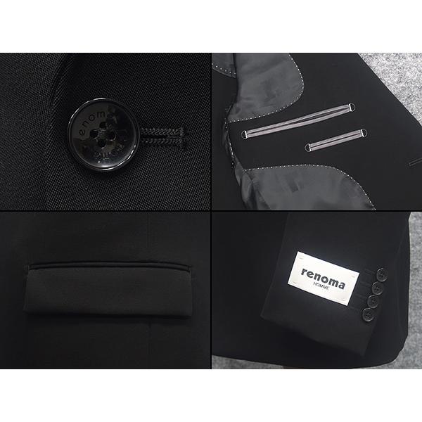 [renoma] レノマHOMME　礼服　通年物　超黒　シングル　スタイリッシュ２釦フォーマルスーツ　[Y体][A体][AB体][BB体]　RE21の画像