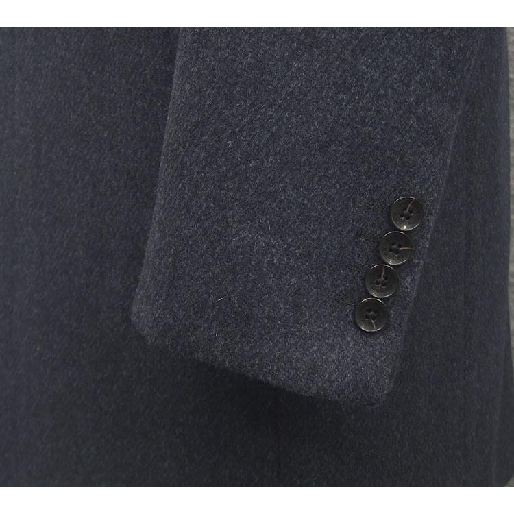 renoma] レノマHOMME カシミヤ混 デザインスタンドカラー ウールコート 