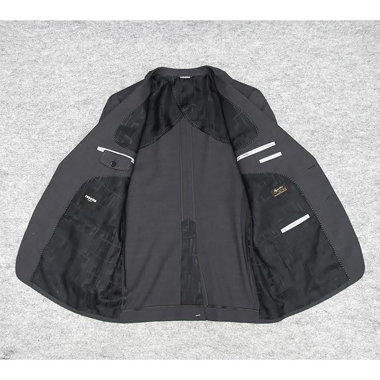 [renoma] レノマPARIS 春夏物 Super100s生地使用 ベーシック2釦シングルスーツ 濃グレー/無地 [AB体][BB体] REP1013-18 renoma（レノマ） レノマPARIS 春夏物 Super100s生地使用 ベーシック2