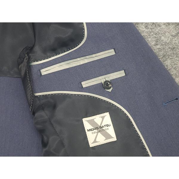 通年物 [MENS BATSU] スタイリッシュ2釦スーツ 青紺/無地 [A体] 仏