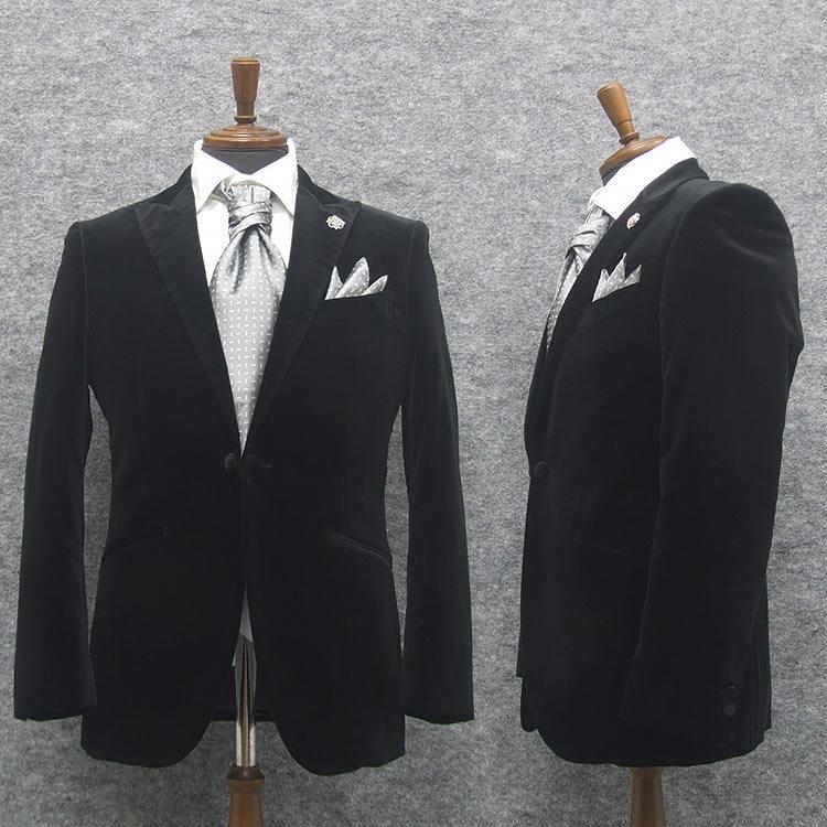 パーティジャケット ピーク衿 スリム１釦 ベルベット素材 黒 フォーマルジャケット A体 Ab体 舞台衣装 日本製 メンズ Rg290a Rg290a 背広屋石k 通販 Yahoo ショッピング