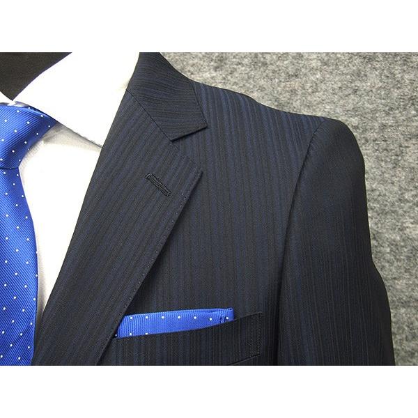 renoma スーツ ネイビー ストライプ renoma 春夏〜通年物 [renoma] レノマ スタイリッシュ2釦