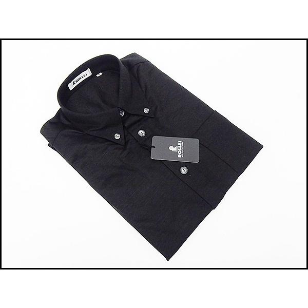 アダルトウールニットシャツ　[ROLLEI]　日本製　長袖　黒　天竺　ウール100％　秋冬物 アダルトウールニットシャツ [ROLLEI] 日本製 長袖 黒 天竺 ウール100