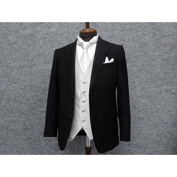 至上 訳あり フォーマルベスト 日本製 シルバーグレー 白銀 千鳥格子 シルク100 Rtv B1