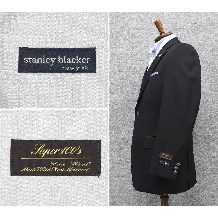 通年物　紺ブレ　[STANLEY BLACKER]スタンリーブラッカー Super100s WOOL使用　ベーシック２釦ジャケット　超濃紺　[A体][AB体][BB体]　SB540-88の画像