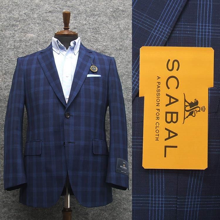春夏物ジャケット [SCABAL] スキャバル オーダー生地使用 ベーシック2釦 青/無地調 [A体][AB体] SCB-J56 春夏物ジャケット [SCABAL] スキャバル オーダー生地使用 ベーシック2