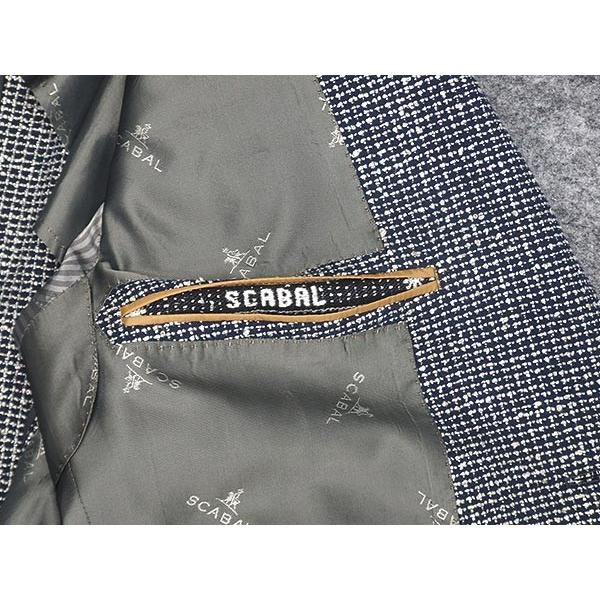 春夏物 ジャケット [SCABAL] スキャバル　オーダー生地使用　ベーシック2釦　紺系 ネイビー  [AB体][BB体]　メンズ　SCB-J53の画像