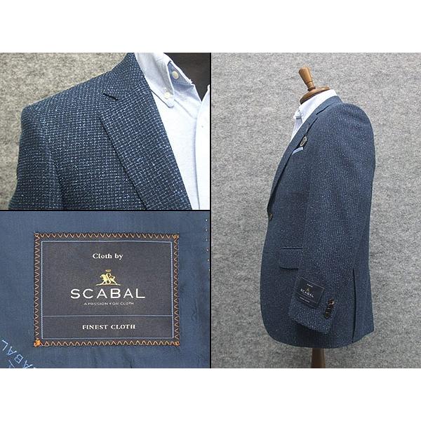 春夏物ジャケット [SCABAL] スキャバル　オーダー生地使用　ベーシック2釦　青紺系  [AB体][BB体]　メンズ　SCB-J54の画像