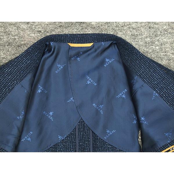 春夏物ジャケット [SCABAL] スキャバル　オーダー生地使用　ベーシック2釦　青紺系  [AB体][BB体]　メンズ　SCB-J54の画像