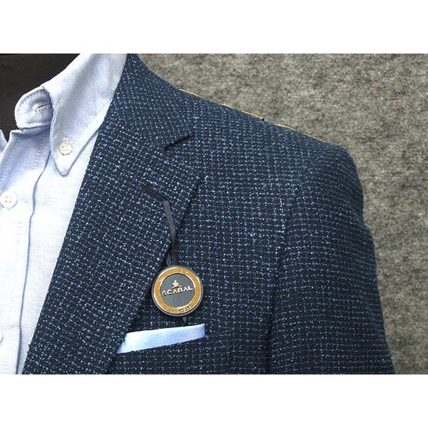 春夏物ジャケット [SCABAL] スキャバル　オーダー生地使用　ベーシック2釦　青紺系  [AB体][BB体]　メンズ　SCB-J54の画像