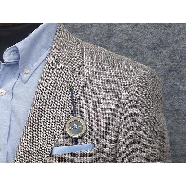 春夏物ジャケット [SCABAL] スキャバル オーダー生地使用 ベーシック2釦 茶系/無地調 [A体][BB体] SCB-J55の画像