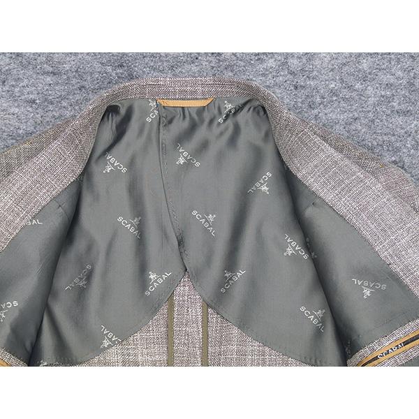 春夏物ジャケット [SCABAL] スキャバル オーダー生地使用 ベーシック2釦 茶系/無地調 [A体][BB体] SCB-J55の画像