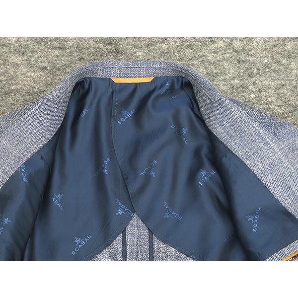 春夏物ジャケット [SCABAL] スキャバル オーダー生地使用 ベーシック2釦 青/無地調 [A体][AB体] SCB-J56の画像