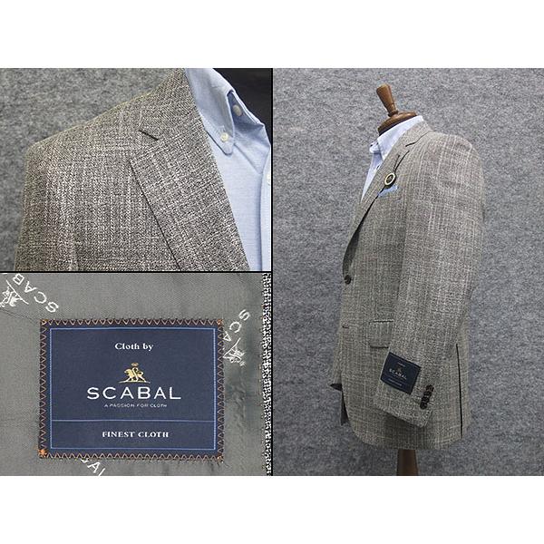 春夏物ジャケット[SCABAL]スキャバル オーダー生地使用 ベーシック2釦 グレー/無地調 [A体][AB体] SCB-J57の画像