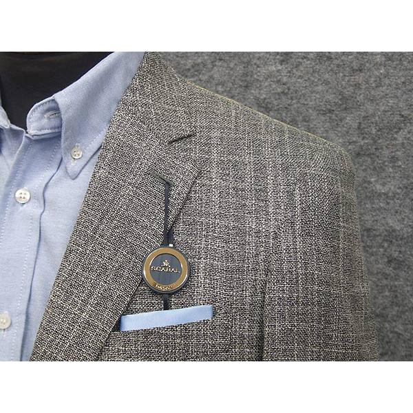 春夏物ジャケット[SCABAL]スキャバル オーダー生地使用 ベーシック2釦 グレー/無地調 [A体][AB体] SCB-J57の画像