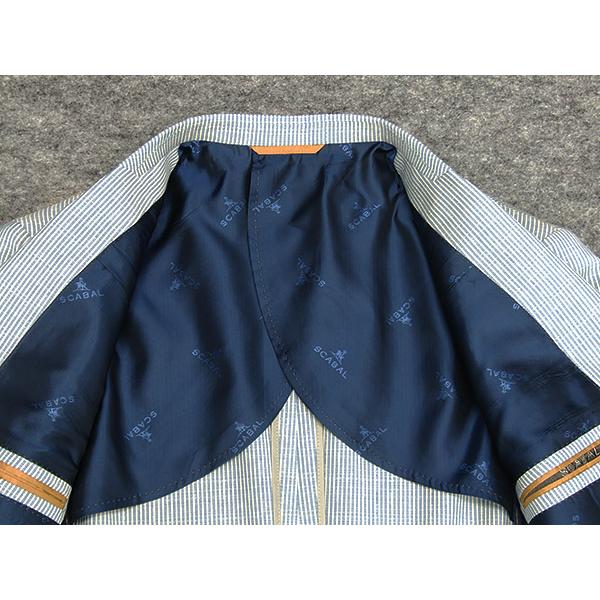 春夏物ジャケット [SCABAL] スキャバル オーダー生地使用 ベーシック2釦 青/無地調 [AB体][BB体] SCB-J60の画像