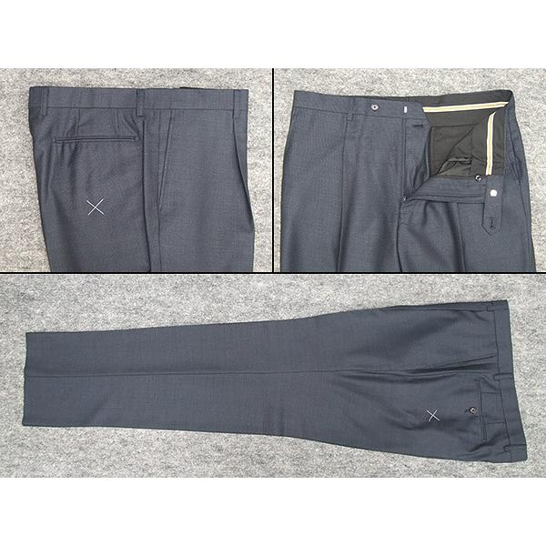 秋冬物　[Scabal] スキャバル　Super110s　ベーシック2釦シングルスーツ　藍紺/無地調　日本製　[AB体][BB体]　ロゴ裏地　scb-R01の画像