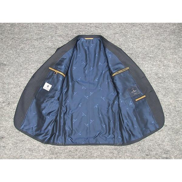 秋冬物　[Scabal] スキャバル　Super110s　ベーシック2釦シングルスーツ　藍紺/無地調　日本製　[AB体][BB体]　ロゴ裏地　scb-R01の画像