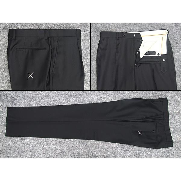 通年〜春夏物　[Scabal] スキャバル Super140sオーダー生地使用　ベーシック2釦シングルスーツ　黒/無地　日本製　[AB体][BB体]　ロゴ裏地　scb-R50の画像
