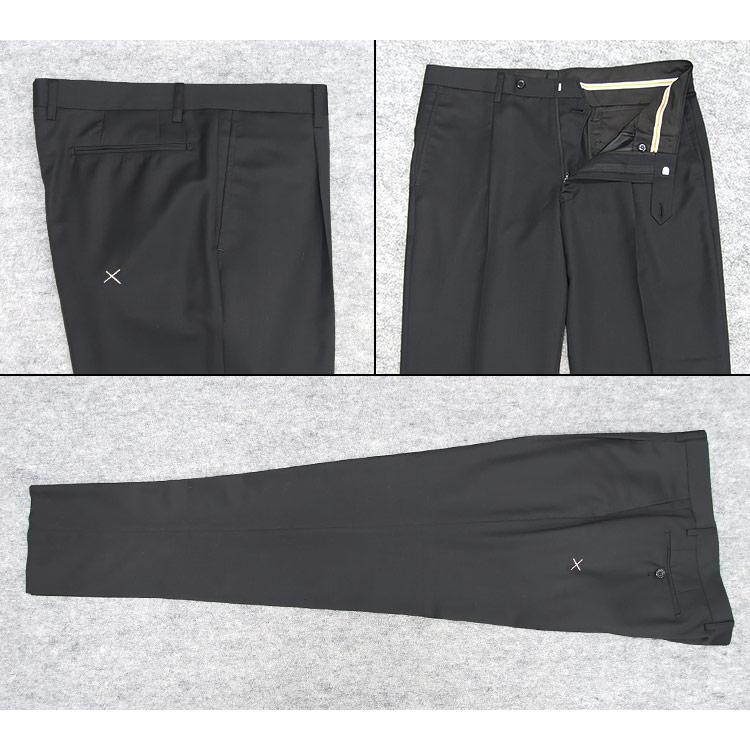 通年物 [Scabal] スキャバル Super120s ベーシック2釦シングルスーツ 黒/無地 日本製 [AB体][BB体] scb-R53の画像