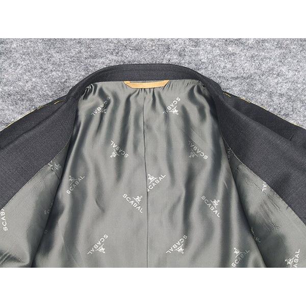 スキャバルSCABA 訳有　カシミアダブルスーツ ホワイトステッチ 50位 スキャバルSCABA 訳有カシミアダブルスーツ ホワイトステッチ 50位