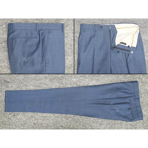 通年〜春夏物　[Scabal] スキャバル　Super140sオーダー生地使用　スタイリッシュ2釦シングルスーツ　青系/格子　日本製　[A体][AB体]　scb-s52の画像