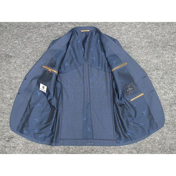 通年〜春夏物　[Scabal] スキャバル　Super140sオーダー生地使用　スタイリッシュ2釦シングルスーツ　青系/格子　日本製　[A体][AB体]　scb-s52の画像