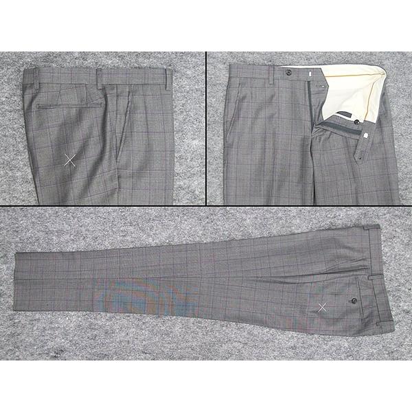 通年〜春夏物　[Scabal] スキャバル　Super140sオーダー生地使用　スタイリッシュ2釦シングルスーツ　グレー系/格子　日本製　[YA体][A体]　scb-s53の画像