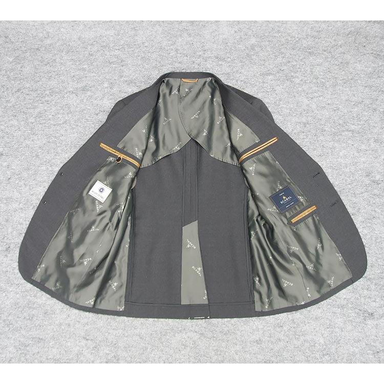 春夏物 [Scabal] スキャバル スタイリッシュ2釦シングルスーツ グレー/無地 日本製 [A体][AB体] SCB-S54の画像
