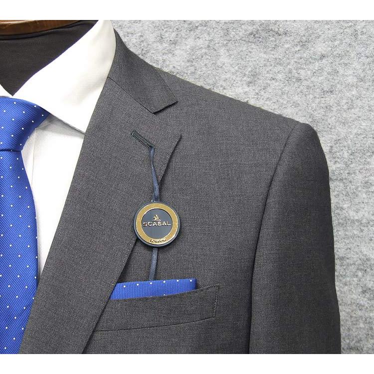 春夏物 [Scabal] スキャバル スタイリッシュ2釦シングルスーツ グレー/無地 日本製 [A体][AB体] SCB-S54の画像