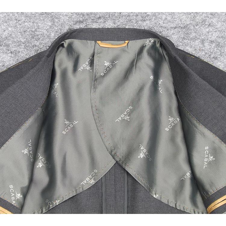 春夏物 [Scabal] スキャバル スタイリッシュ2釦シングルスーツ グレー
