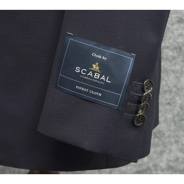 通年物 [Scabal] スキャバル スタイリッシュ2釦シングルスーツ 紺/マイクロチェック 日本製 [YA体][A体] SCB-S55の画像