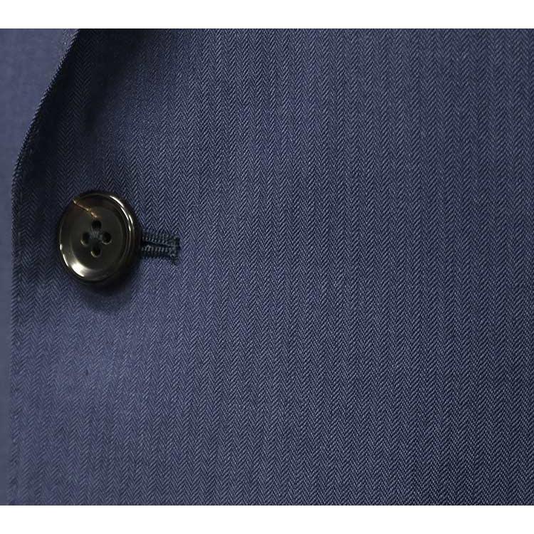 通年物 [Scabal] スキャバル Super120s スタイリッシュ2釦シングルスーツ 青紺/ストライプ 日本製 SCB-S56の画像