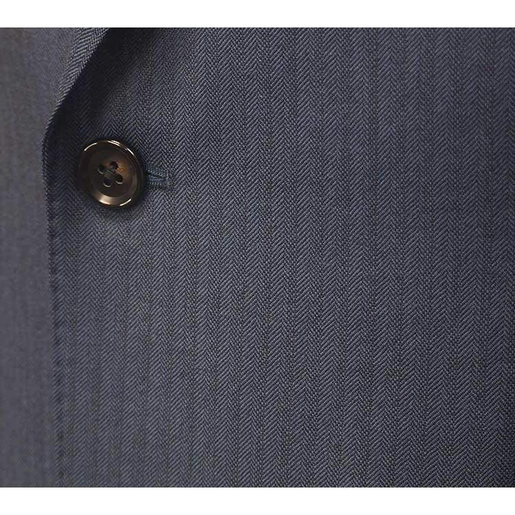 秋冬物　[Scabal] スキャバル　Super110sオーダー生地使用　ベーシック2釦シングルスーツ　藍系ストライプ　[A体]　日本製 scb004の画像