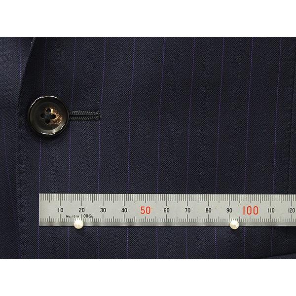 通年〜春夏物　[Scabal] スキャバル　Super120sオーダー生地使用　スタイリッシュ2釦シングルスーツ　紺/ストライプ　日本製　[A体][AB体]　scb106の画像