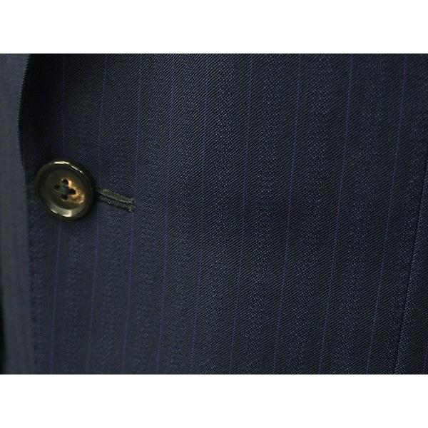 通年〜春夏物　[Scabal] スキャバル　Super120sオーダー生地使用　スタイリッシュ2釦シングルスーツ　紺/ストライプ　日本製　[A体][AB体]　scb106の画像