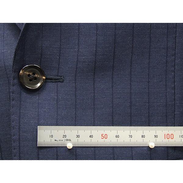 通年〜春夏物　[Scabal]スキャバル/Super120sオーダー生地使用　スタイリッシュ2釦シングルスーツ　鼠紺/ストライプ　日本製　[A体][AB体]　scb107の画像