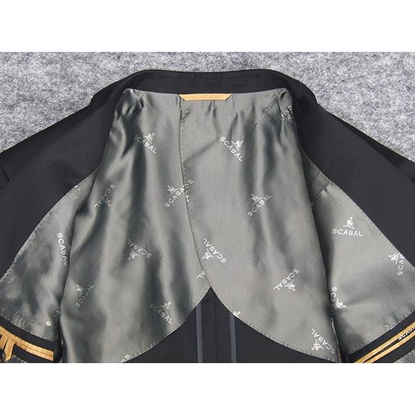 通年〜春夏物 [Scabal]スキャバル/Super120sオーダー生地使用　スタイリッシュ2釦シングルスーツ　黒/無地　日本製　[YA体][AB体]　scb109の画像