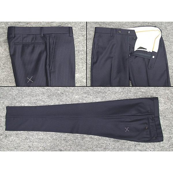 秋冬物 [Scabal] スキャバル スタイリッシュ2釦シングルスーツ 紺