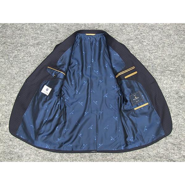 秋冬物 [Scabal] スキャバル スタイリッシュ2釦シングルスーツ 紺