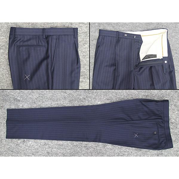 SCABAL スーツ ネイビー SUPER 110'S 秋冬物 [Scabal] スキャバル ベーシック2釦シングルスーツ 紺系